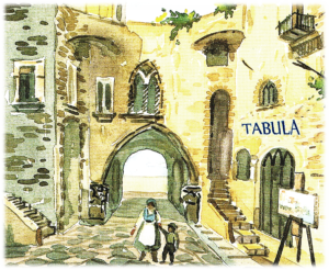 TABULA - Amalfi paper shop - where we keep the history of Amalfi paper (artistic representation)