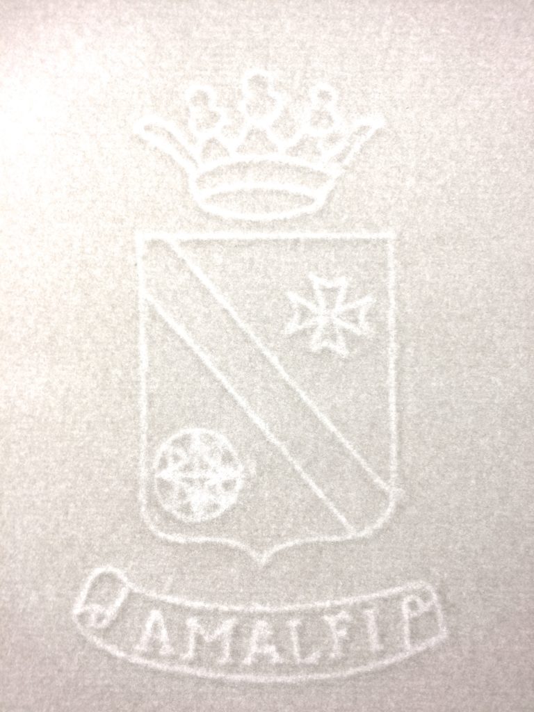 Logo della repubblica di Amalfi su carta di Amalfi