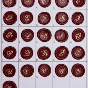 Esempi iniziali singole in corsivo inglese su ceralacca - Examples of single initials in English italics on sealing wax - TALET01