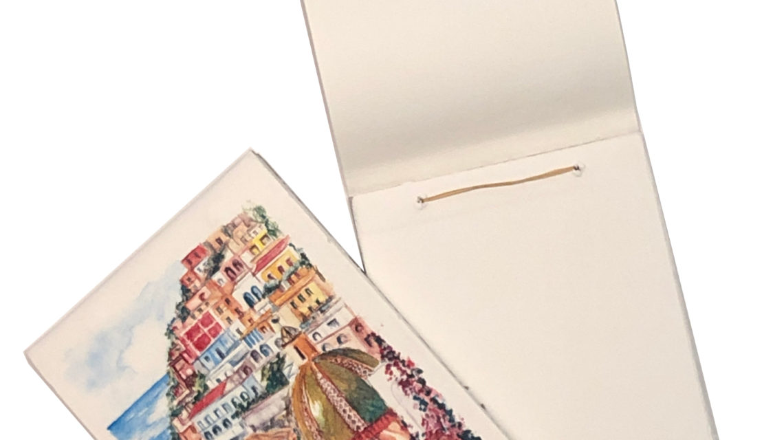 POSITANO notebook or sketchbook - Completely in Amalfi paper - Sketchbook with Positano
