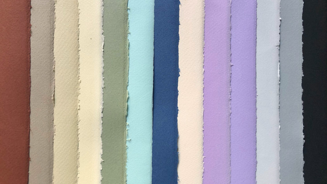 Sheets of colored Amalfi paper