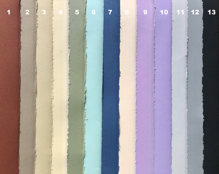 Sheets of colored Amalfi paper Sheets of colored Amalfi paper