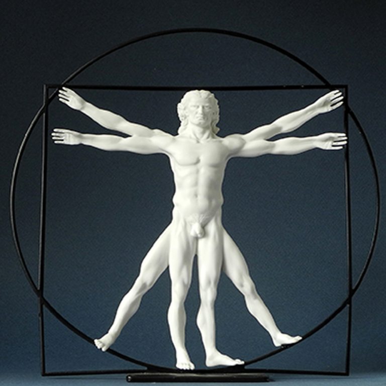 Uomo vitruviano marmo