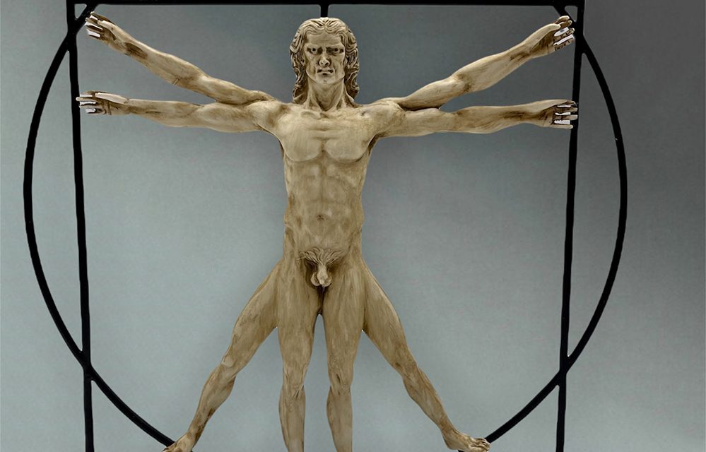 The Vitruvian man stone