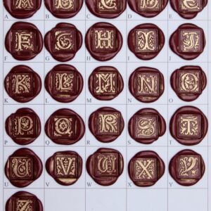 Esempi iniziale gotica su ceralacca - Examples of gothic initialon sealing wax - TALET02