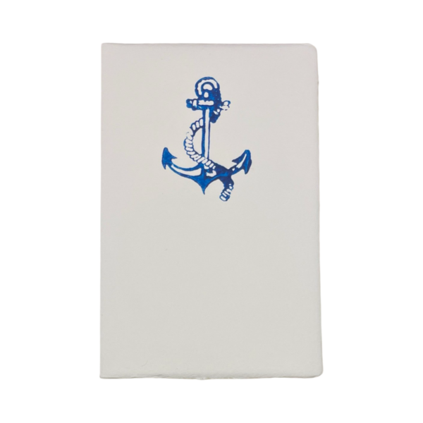 Title: Hand-Painted Amalfi Paper Greeting Card with Anchor: A Symbol of Continuity and Lasting Affection  Description: Convey a message of affection