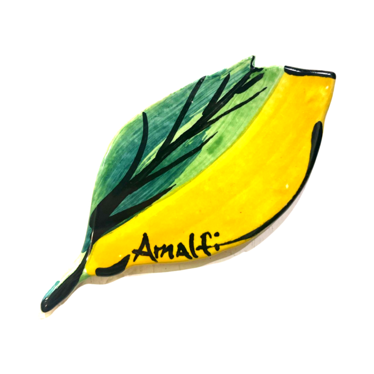 Amalfi lemon magnet Infuse Your Space with Amalfi's Radiance: Handcrafted Ceramic "Amalfi Lemon" Magnet by Fusco Ceramists Description: Indulge in the sun-soaked splendor of the Amalfi Coast through our exquisite handcrafted ceramic magnet, "Amalfi Lemon," meticulously created by celebrated artisans at Fusco. This masterpiece encapsulates the emblematic Amalfi lemon—a symbol of vitality, zest, and the coastal allure that has enthralled generations.