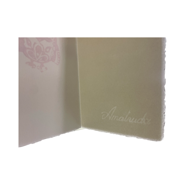 Amatruda watermark on owl card