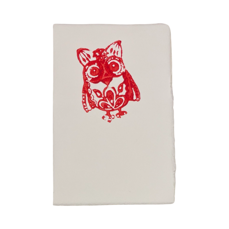 Owl on the Amalfi paper Title: Hand-Painted Amalfi Paper Greeting Card with Owl: Wisdom and Affection in a Singular Message  Description: Infuse wisdom and warmth into your greetings with our exclusive greeting card, where I have hand-painted an owl on Amalfi paper. Every detail of this creation is unique and crafted with dedication on a double 12x18cm card made from exquisite Amalfi paper. The light reveals the "Amatruda" watermark on the paper, emphasizing its authenticity.