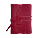 Quaderno in vera pelle bordeaux con carta di Amalfi - Burgundy real leather journal with Amalfi Paper