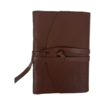 Quaderno in vera pelle marrone con carta di Amalfi - Brown real leather journal with Amalfi Paper