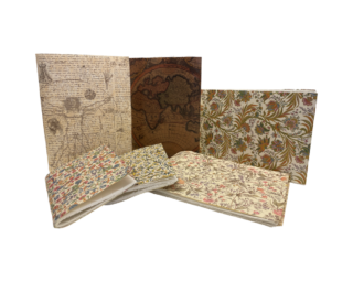 Quaderni di Scrapbooking Artigianali in Carta di Amalfi 100% Cotone con Copertine in Carta di Firenze