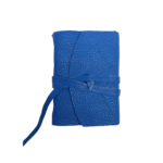 Quaderno in vera pelle blu con carta di Amalfi - Blue real leather journal with Amalfi Paper