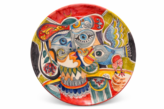 Maschera della Costiera Amalfitana – Piatto decorativo (pezzo unico)