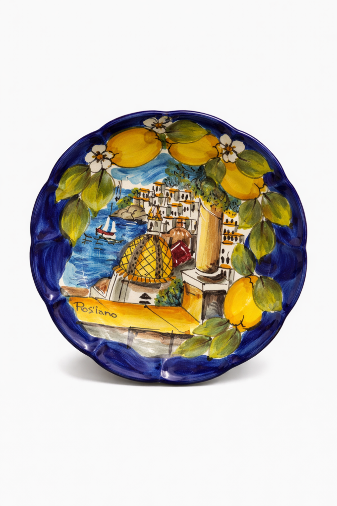 Piatto Panorama Positano blu